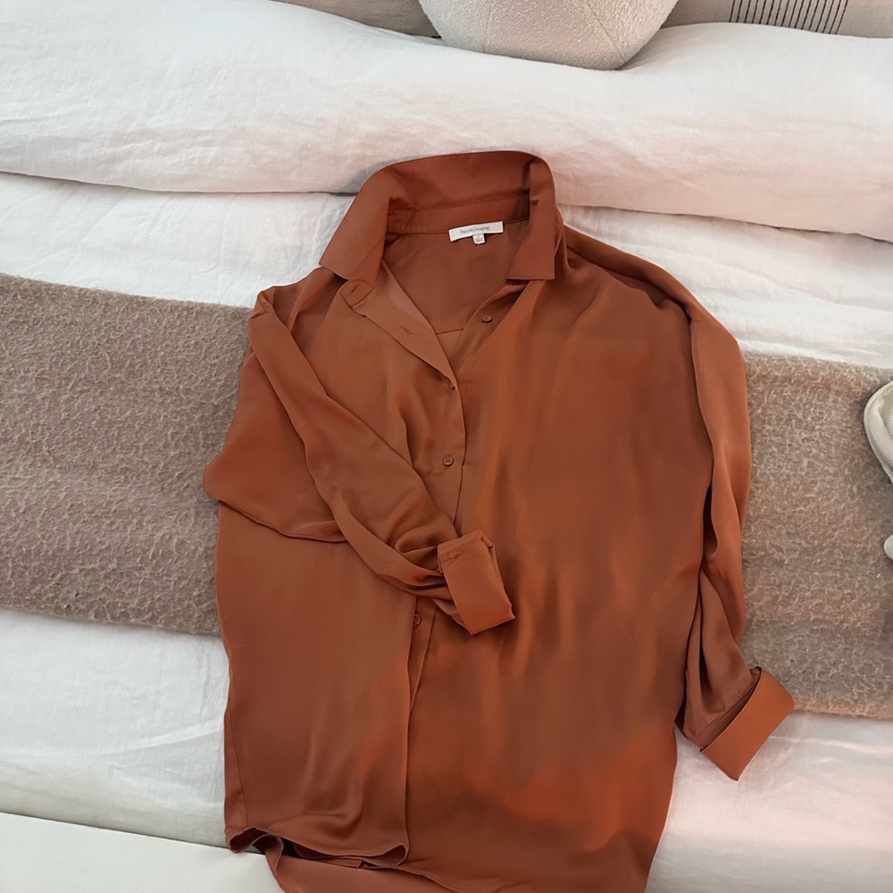 Favorite Daughter Satin Button Down